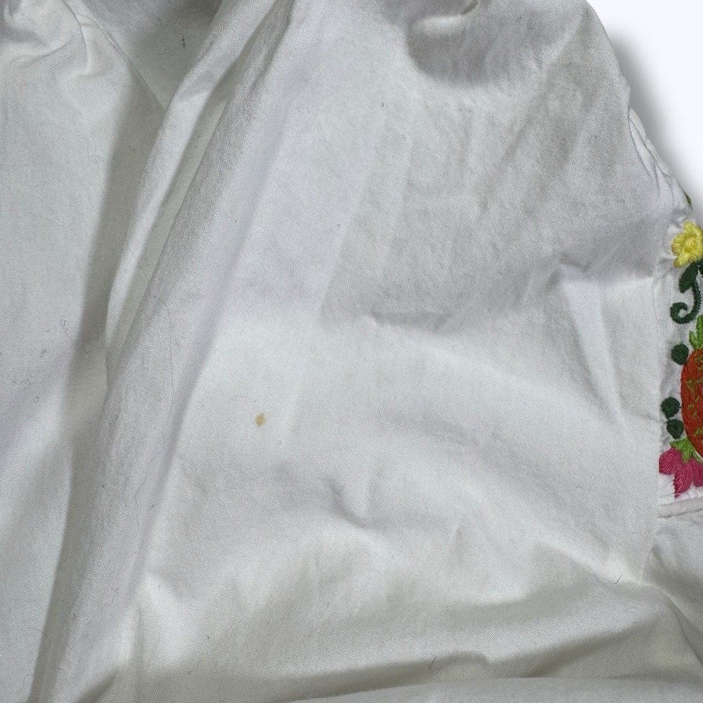 J.Crew White Boho Cotton Embroidered‎ Garden Ladybug Country Cottage Dress Sz S - Picture 12 of 13